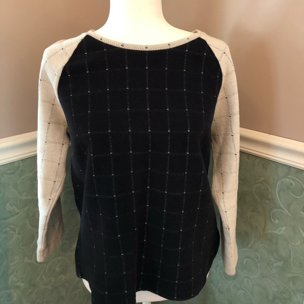 LOFT outlet Black & Cream Top